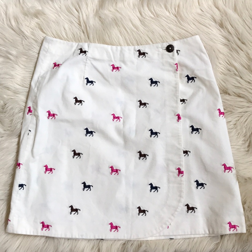 LILLY PULITZER Well Bred Ivory Corduroy Wrap Skirt